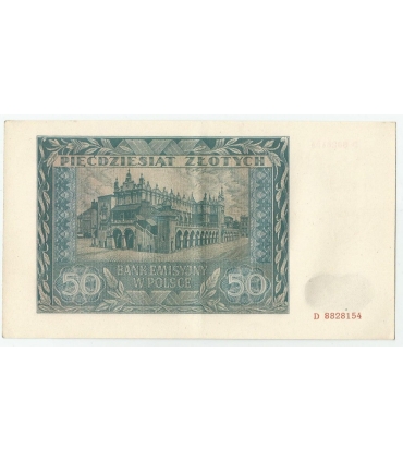 Banknot 50 złotych 1941 stan 2+, D 8828154