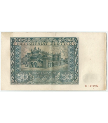Banknot 50 złotych 1941 stan 2+, D 1479409