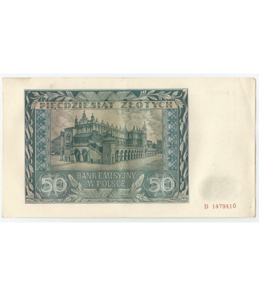 Banknot 50 złotych 1941 stan 2+, D 1479410