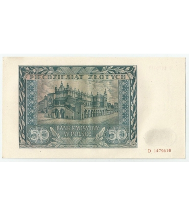 Banknot 50 złotych 1941 stan 2+, D 1479416