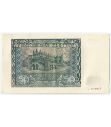 Banknot 50 złotych 1941 stan 2+, D 1479426