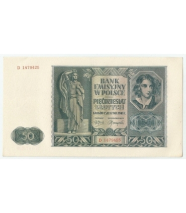Banknot 50 złotych 1941 stan 2+, D 1479425