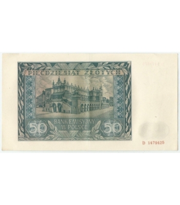 Banknot 50 złotych 1941 stan 2+, D 1479425