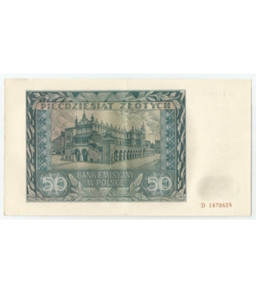 Banknot 50 złotych 1941 stan 2+, D 1479424