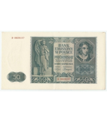 Banknot 50 złotych 1941 stan 2+, D 8828157