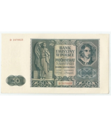 Banknot 50 złotych 1941 stan 2+, D 1479423