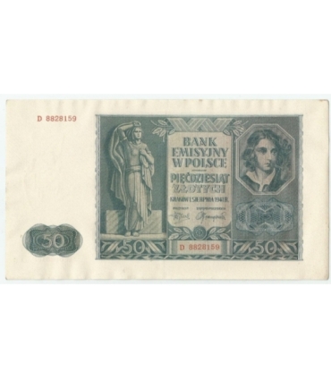 Banknot 50 złotych 1941 stan 2+, D 8828159