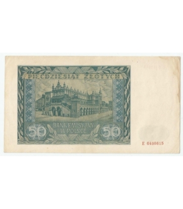 Banknot 50 złotych 1941 stan 2, E 6498615