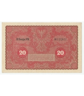 20 marek polskich (PKKP) 1919, stan 1-, II Serja FR 727,922,