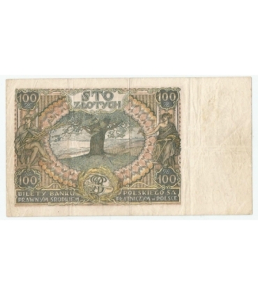 Banknot 100 zł 1934 rok, seria C.A. 5829073, stan 3