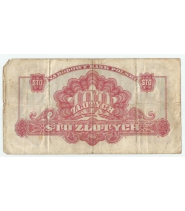 100 zł 1944, seria BM 051209, stan 4, "obowiązkowe"