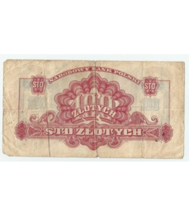 100 zł 1944, seria Ap 644903, stan 4, "obowiązkowe"
