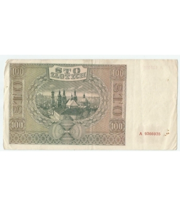 Banknot 100 złotych 1941 stan 3, Ser. A 9366935