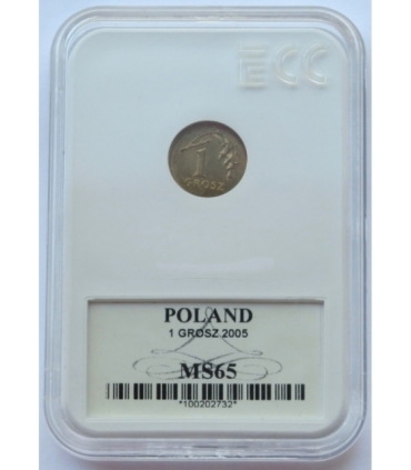 1 grosz, 2005, MS 65