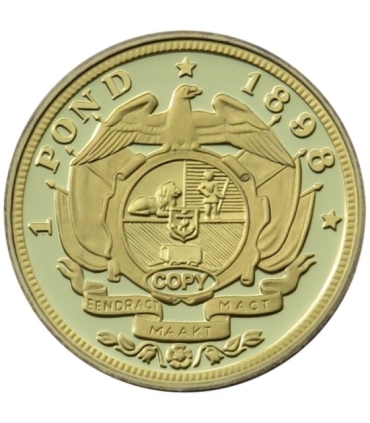 Replika Single 9 z 1898, Afryka Południowa, srebro złocone