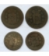 Hiszpania , zestaw 4 monety, 1877-1879