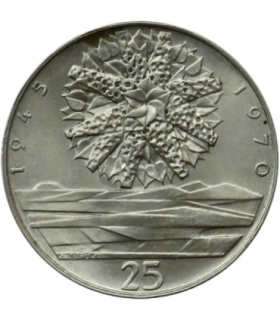 Czechosłowacja, 25 koron 1970, 25 rocznica wyzwolenia Czechosłowacji