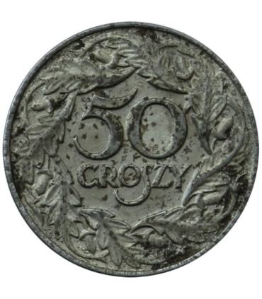 50 groszy 1938, niklowana, stan 2-