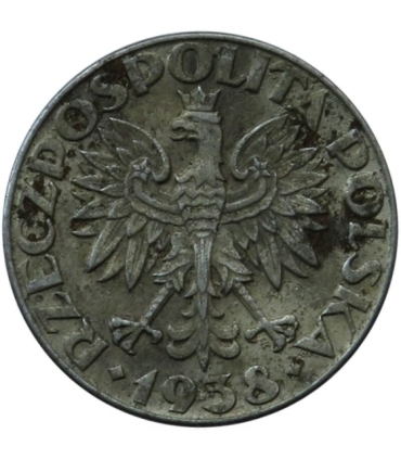 50 groszy 1938, niklowana, stan 2-