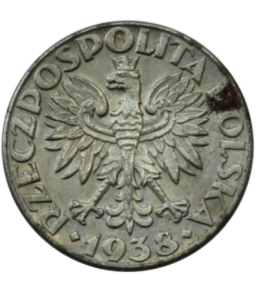 50 groszy 1938, niklowana, stan 2-