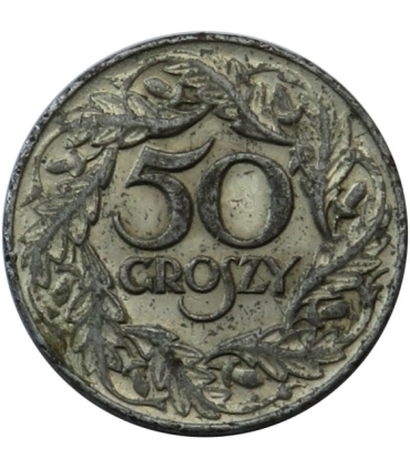 50 groszy 1938, niklowana, stan 2-