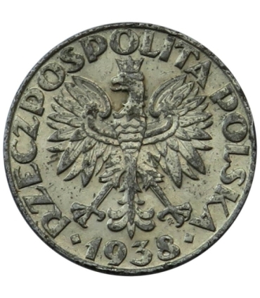 50 groszy 1938, niklowana, stan 2-