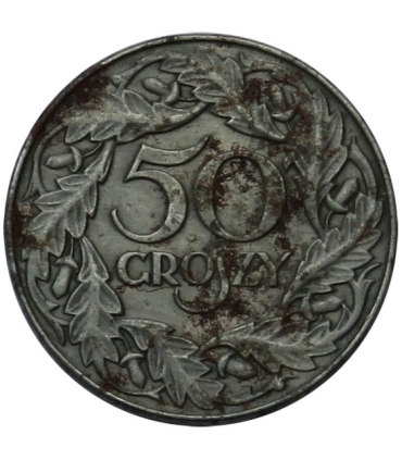 50 groszy 1938, niklowana, stan 3+