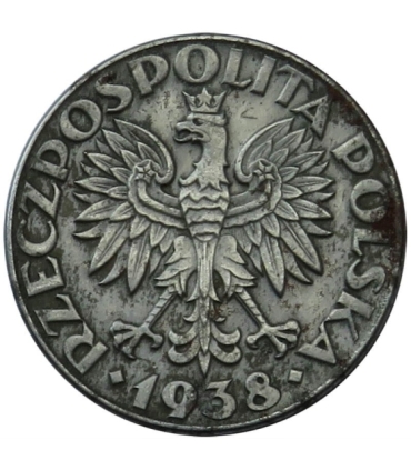 50 groszy 1938, niklowana, stan 3+