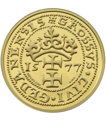 Gdańsk, grosz oblężniczy 1577, Srebro 925, platerowany, 2009 r.