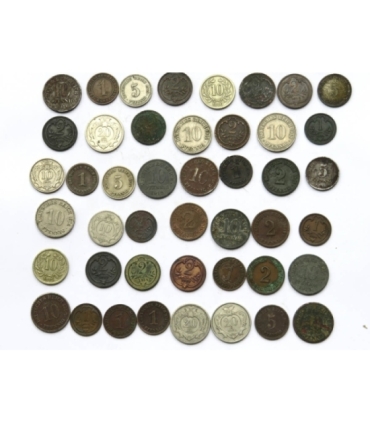 Niemcy, monety z przełomu XIX i XX wieku, zestaw 68 sztuk