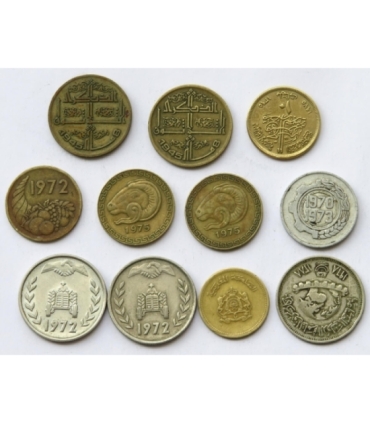 Azja, bliski wschód, monety okolicznościowe, zestaw 11 sztuk