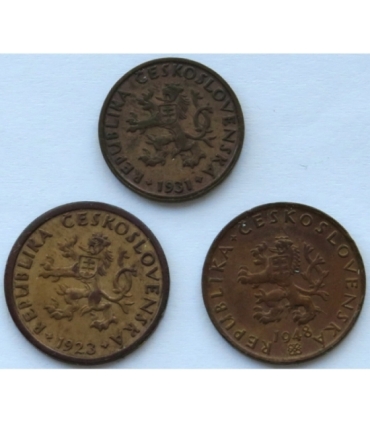 Czechosłowacja, 5, 10, 20 halerzy, 1925-1948 r.