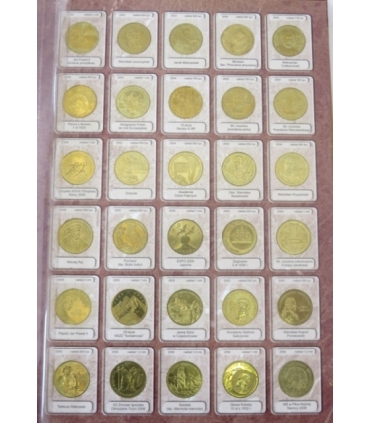 Pełny zestaw monet 2 zł GN 1995-2014, 260 szt.  + album