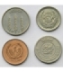 Afganistan, 4 monety z lat 1952-1973, stany 2+/3