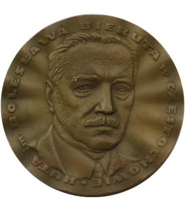 Medal, Bolesław Bierut, huta Częstochowa, Edward Gorol