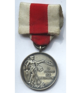 Srebrny Medal Za zasługi dla Pożarnictwa PRL