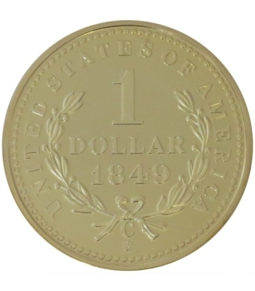 Replika, 1 dolar, Liberty Head 1849, platerowana, 2007 r.