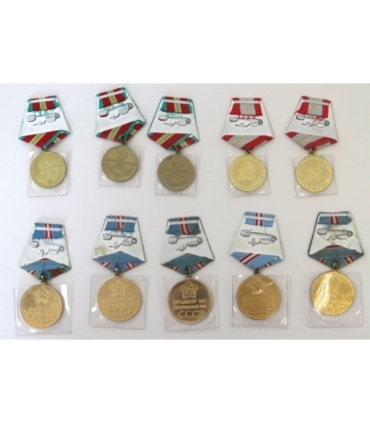 Medale ZSRR, 50, 60, 70 lat sił zbrojnych - zestaw 10 sztuk