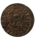 Liwonia Ryga Szwedzka okupacja, 1 solidus, 1660, przesunięty stempel