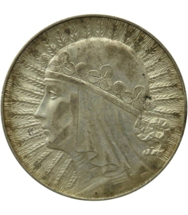 10 złotych, Głowa kobiety, 1932, stan 2+