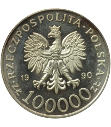 100000zł Solidarność 1990 TYP A, stan 2+