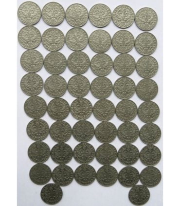 II RP, monety 50 groszy 1923, zestaw 50 sztuk