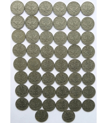 II RP, monety 50 groszy 1923, zestaw 50 sztuk