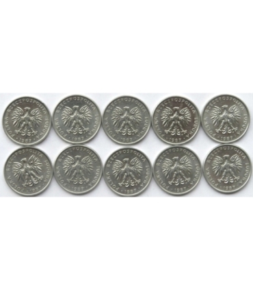 10 x 50 groszy 1987 mennicze