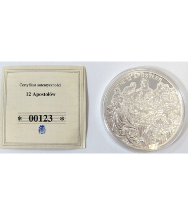 Medal okolicznościowy 12 apostołów - Mateusz, certyfikat