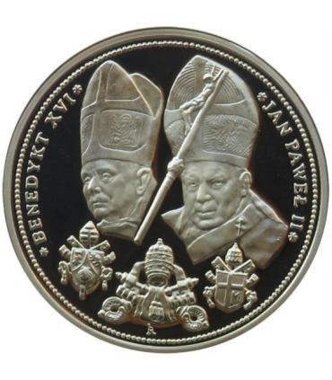 Polska, medal Jan Paweł II i Benedykt XVI, certyfikat