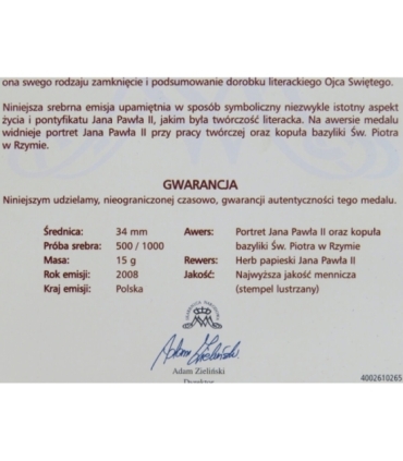 Polska, medal Pamięć i tożsamość, certyfikat