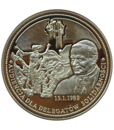 Polska, medal Audiencja dla delegatów Solidarności, certyfikat