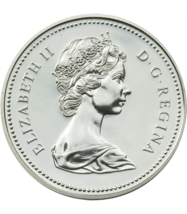 Kanada, 1 dolar 1975, 100 lat Calgary, srebro, certyfikat