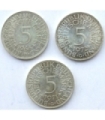 Lot 3 x 5 marek Niemcy 1966, 1971, 1972, srebro